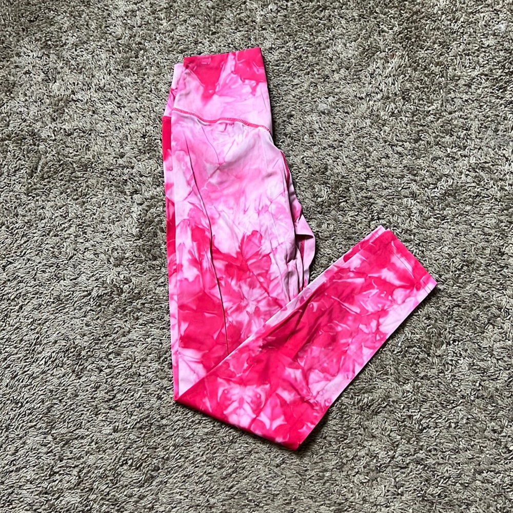 Balance athletica pink tye dye leggings